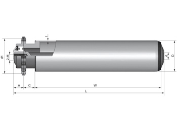 Steel Single Sprocket Conveyor Roller Model 2411