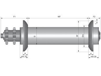 Steel Welded Flange Conveyor Roller Model 2322