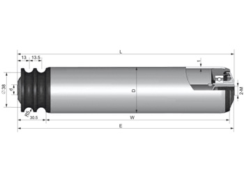 Plastic Double Grooved Conveyor Roller Model 2260