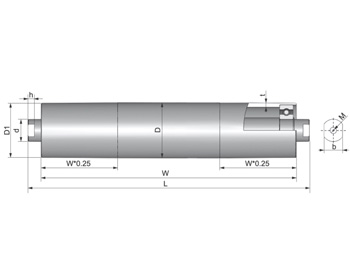 Fixed Shaft Conveyor Pulley-Internal Mounted Bearing Model 3120