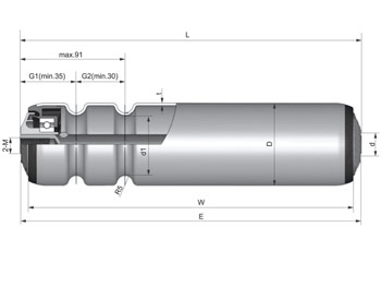 Double Grooved Conveyor Roller Model 2240