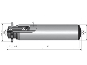 Steel Single Sprocket Friction Conveyor Roller Model 3211