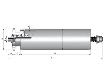 Steel Single Sprocket Accumulation Conveyor Roller Model 3816