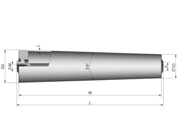 Gravity Steel Tapered Conveyor Roller Model 1500