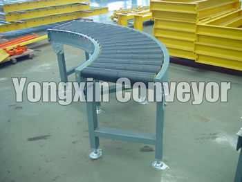 Curved Gravity Roller Conveyor