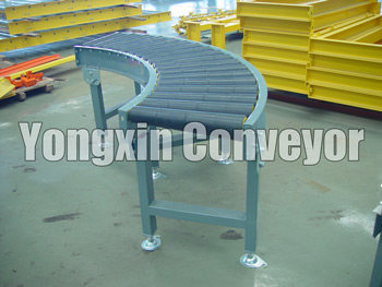 Curved Gravity Roller Conveyor 